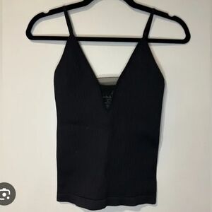 Free People Black Ribbed Camisole